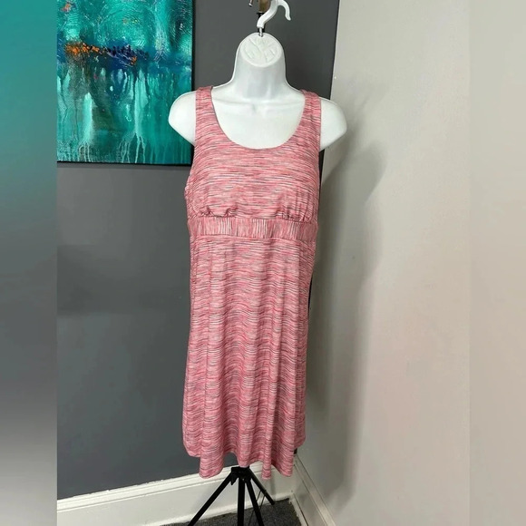 Zeroxposur Bayside Dress (L) Heathered Hiking Camping Pink Racerback Pickleball - Picture 2 of 11